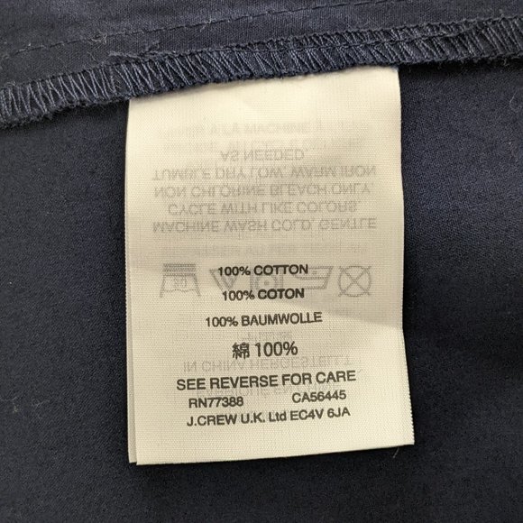 NWT J Crew Women One-shoulder Bow Top Blouse Size 2 Navy Blue G7721 - Picture 10 of 12